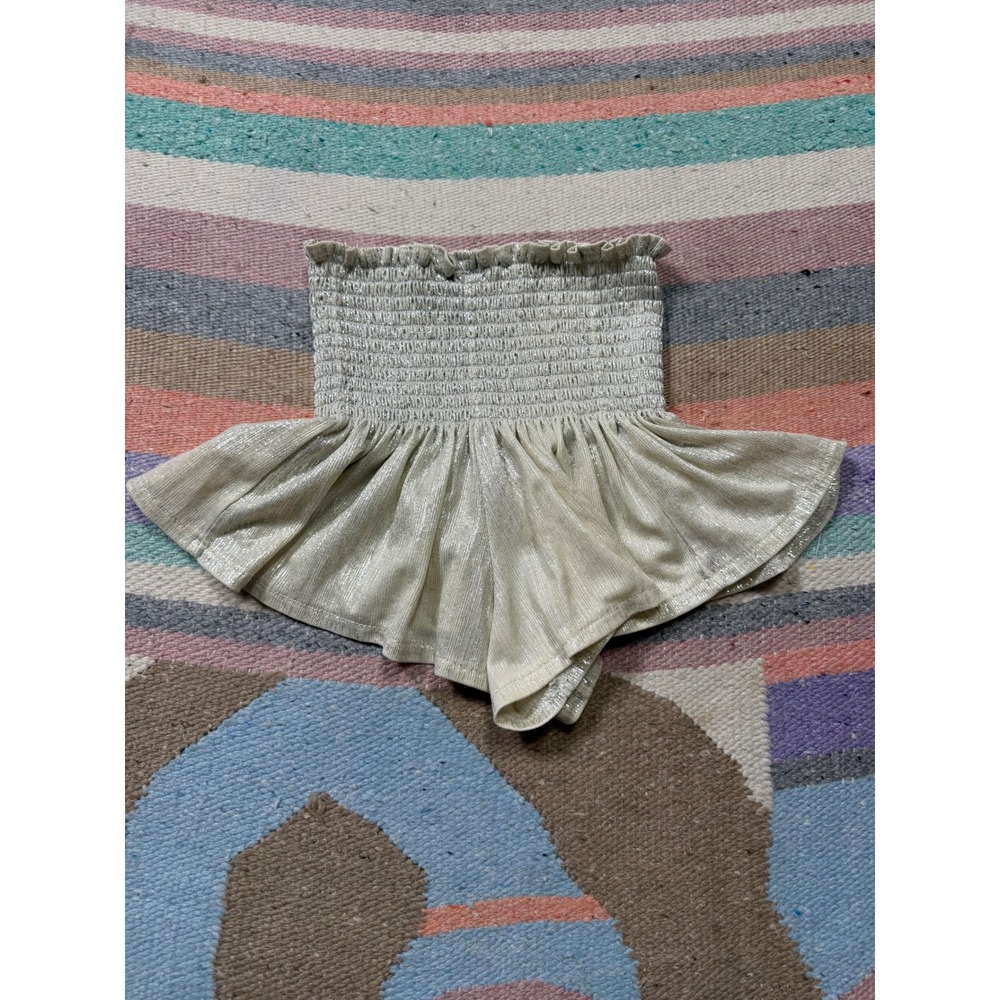 Queen of Sparkles Girls Metallic Ruffle Shorts Bloomers XS Kids Sparkle - Picture 2 of 4